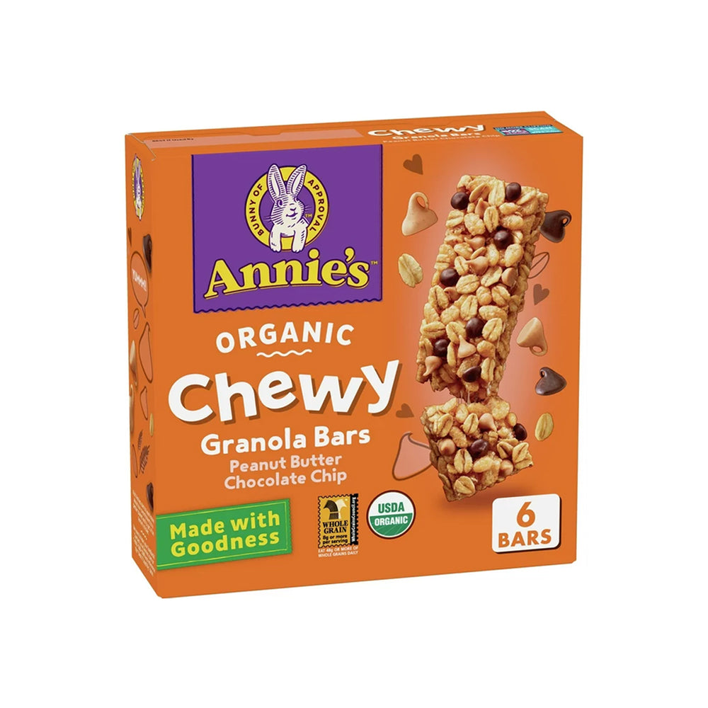 Annie'S Organic Chewy Granola Bars Peanut Butter Chocolate Chip 151 Gr(12/Ctn)