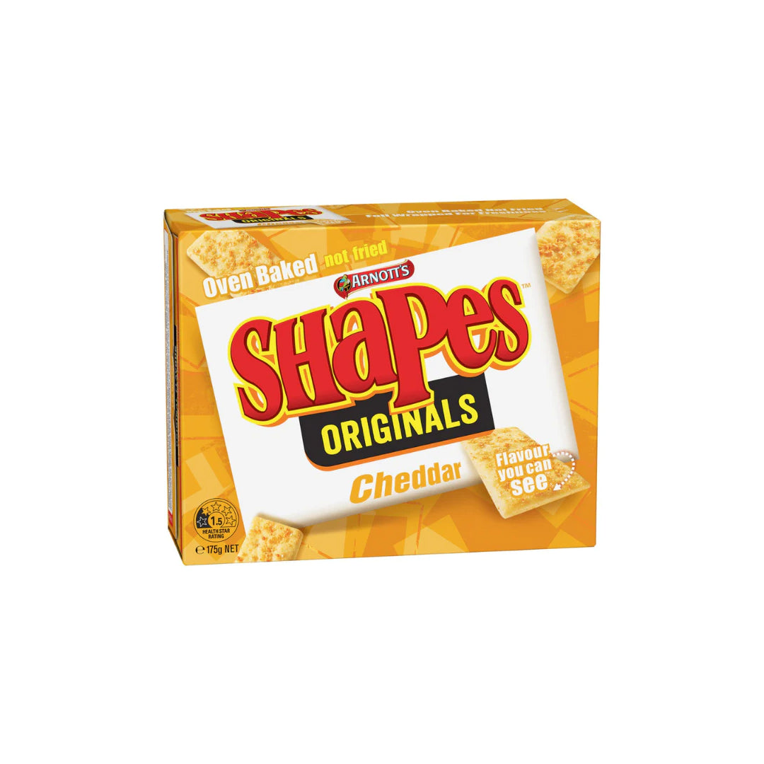 Arnott'S Shapes Cheddar 175 Gr (24/Carton) – Tasty Snack Indonesia