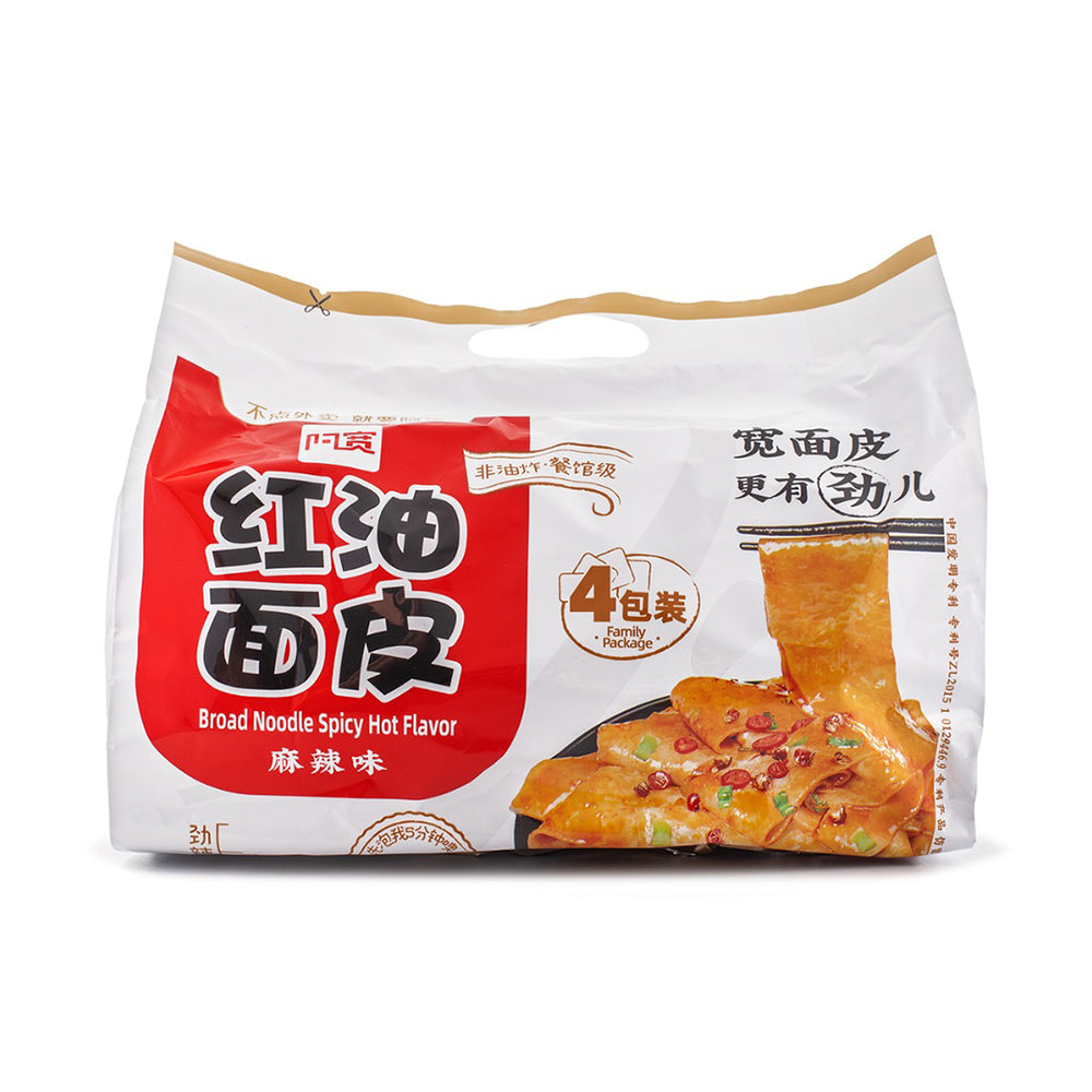 A'Kuan Broad Noodle Spicy Hot Flavour Family Pack (4'S) 440Gr (12/Carton)
