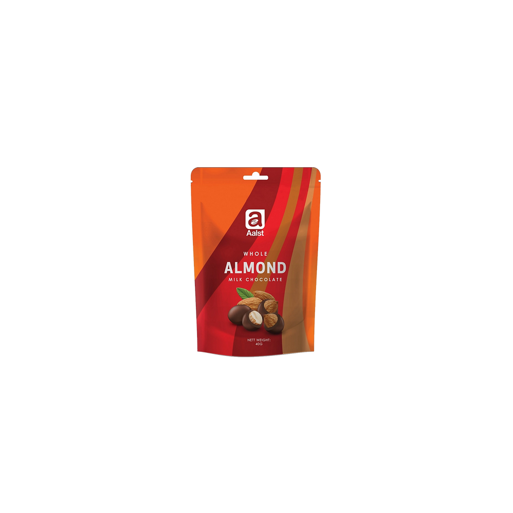 
            
                Load image into Gallery viewer, AALST - WHOLE ALMOND MILK CHOCOLATE DOYPACK (40G) - Front
            
        