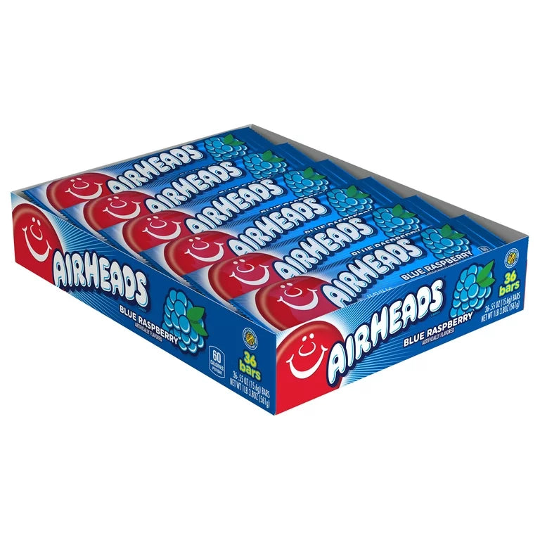 Airheads Blue Raspberry 0.55-Oz (36/Carton)