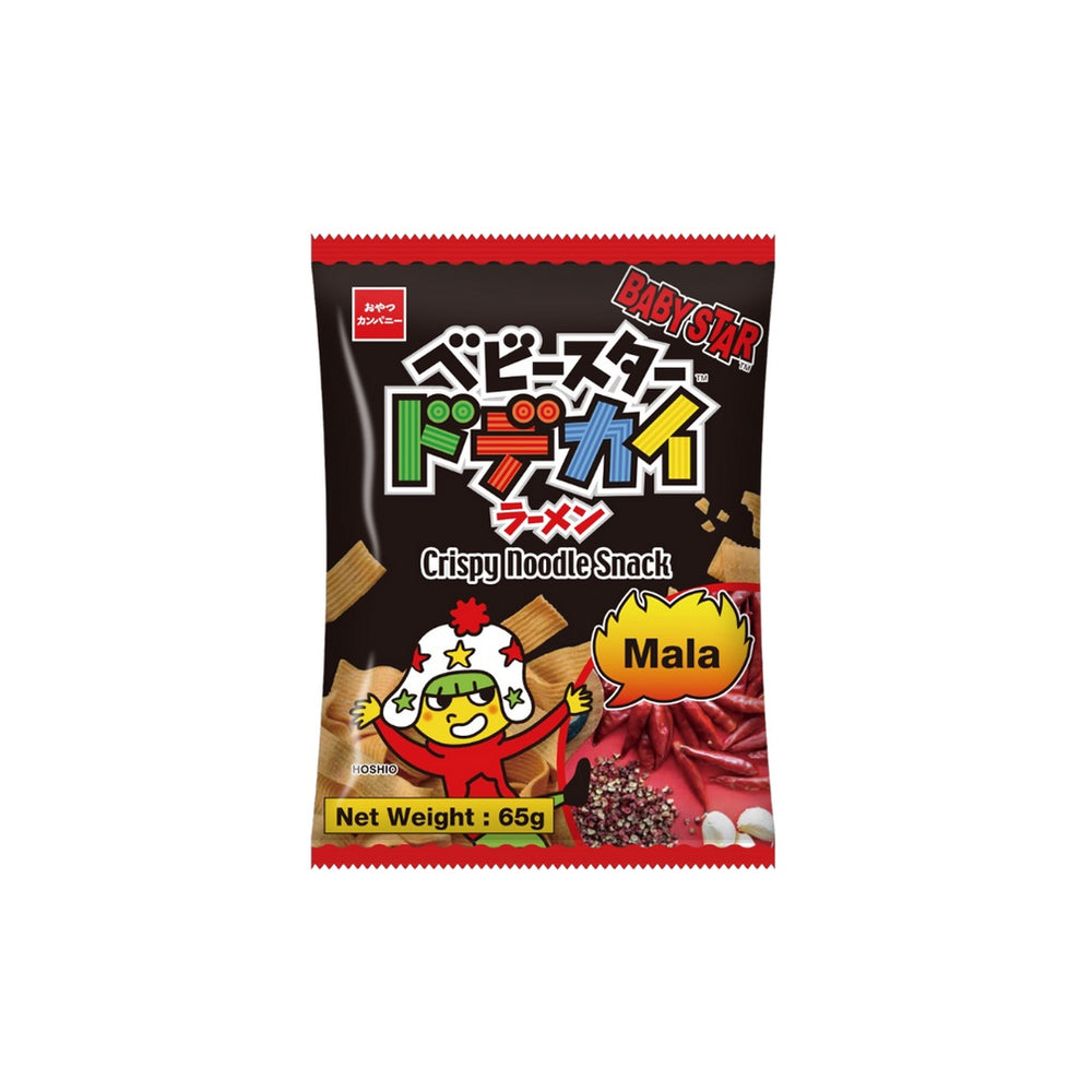 Baby Star Wide Noodle Snack Mala 65 Gr (12/Carton)