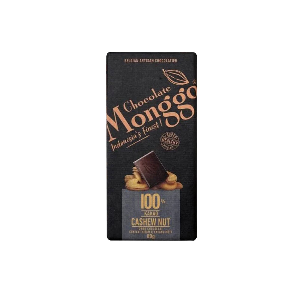 Chocolate Monggo - Dark 100% & Cashew 80Gr (24/Carton)