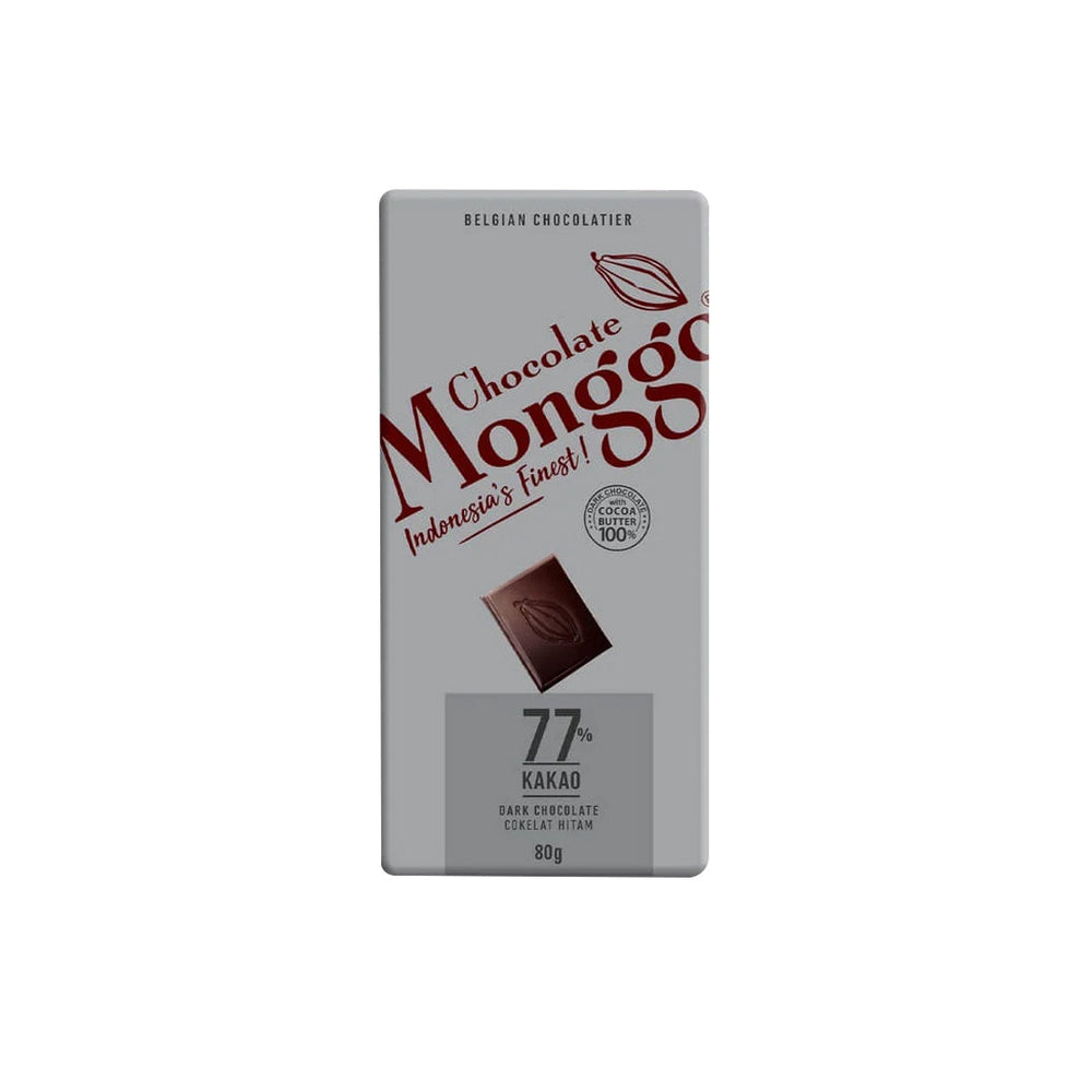 Chocolate Monggo - Chocolate Tablet Dark 77% of Cocoa 80Gr (24/Carton)