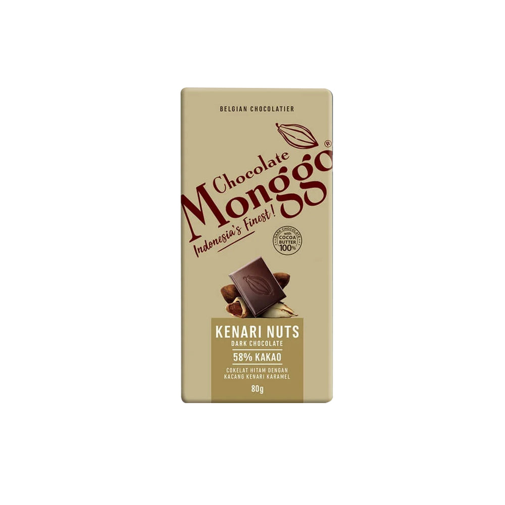 
            
                Load image into Gallery viewer, Chocolate Monggo - Chocolate Tablet with Kenari Nuts 80gr (24/carton)
            
        