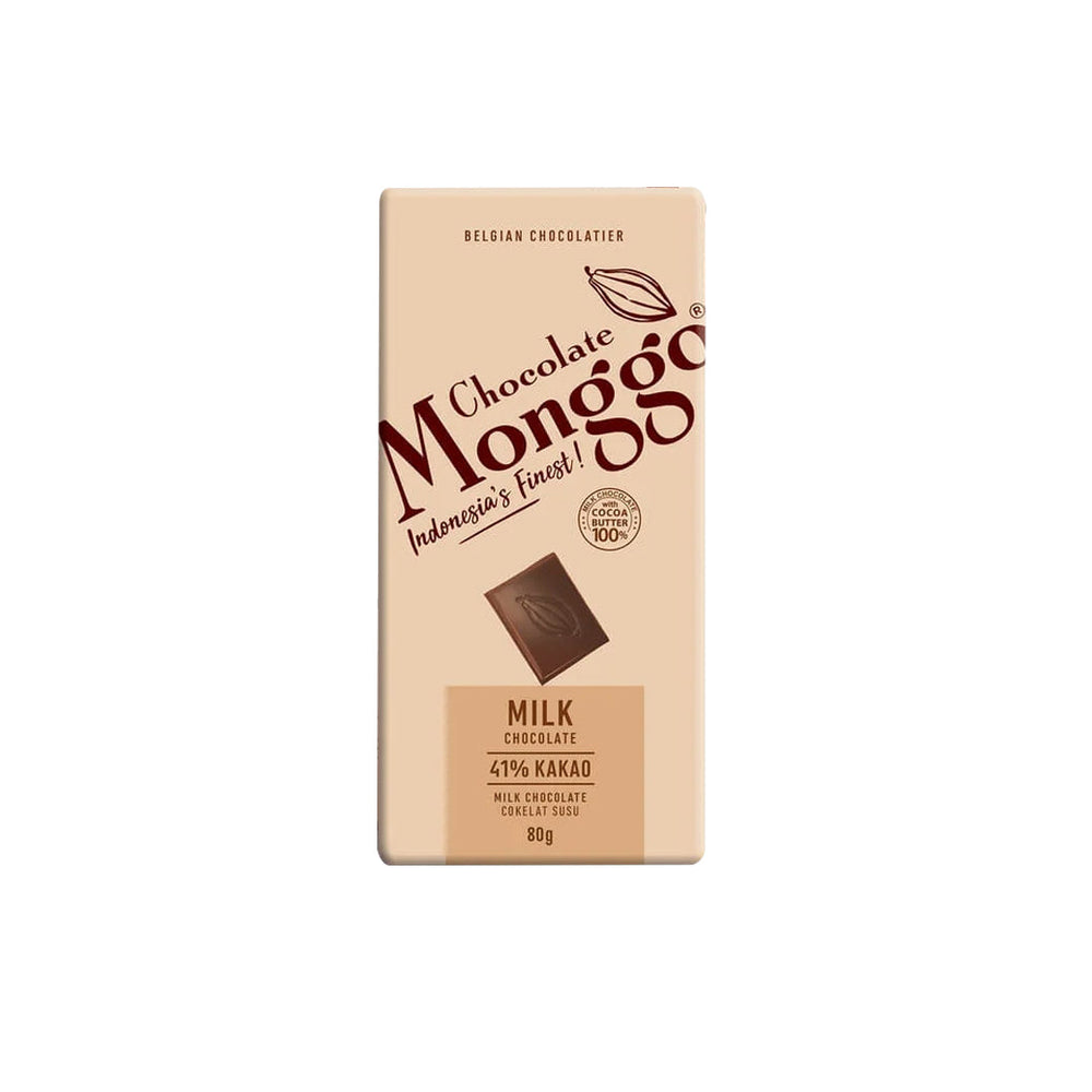 Chocolate Monggo - Chocolate Tablet Milk 41% of Cocoa 80Gr (24/Carton)