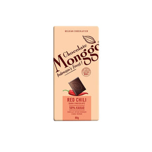 Chocolate Monggo - Chocolate Tablet with Red Chili 80Gr(24/carton)