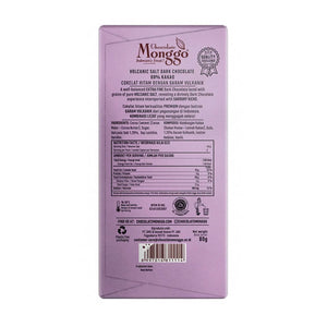 Chocolate Monggo - Chocolate Tablet Dark & Volcanic Salt 80Gr (24/Carton)