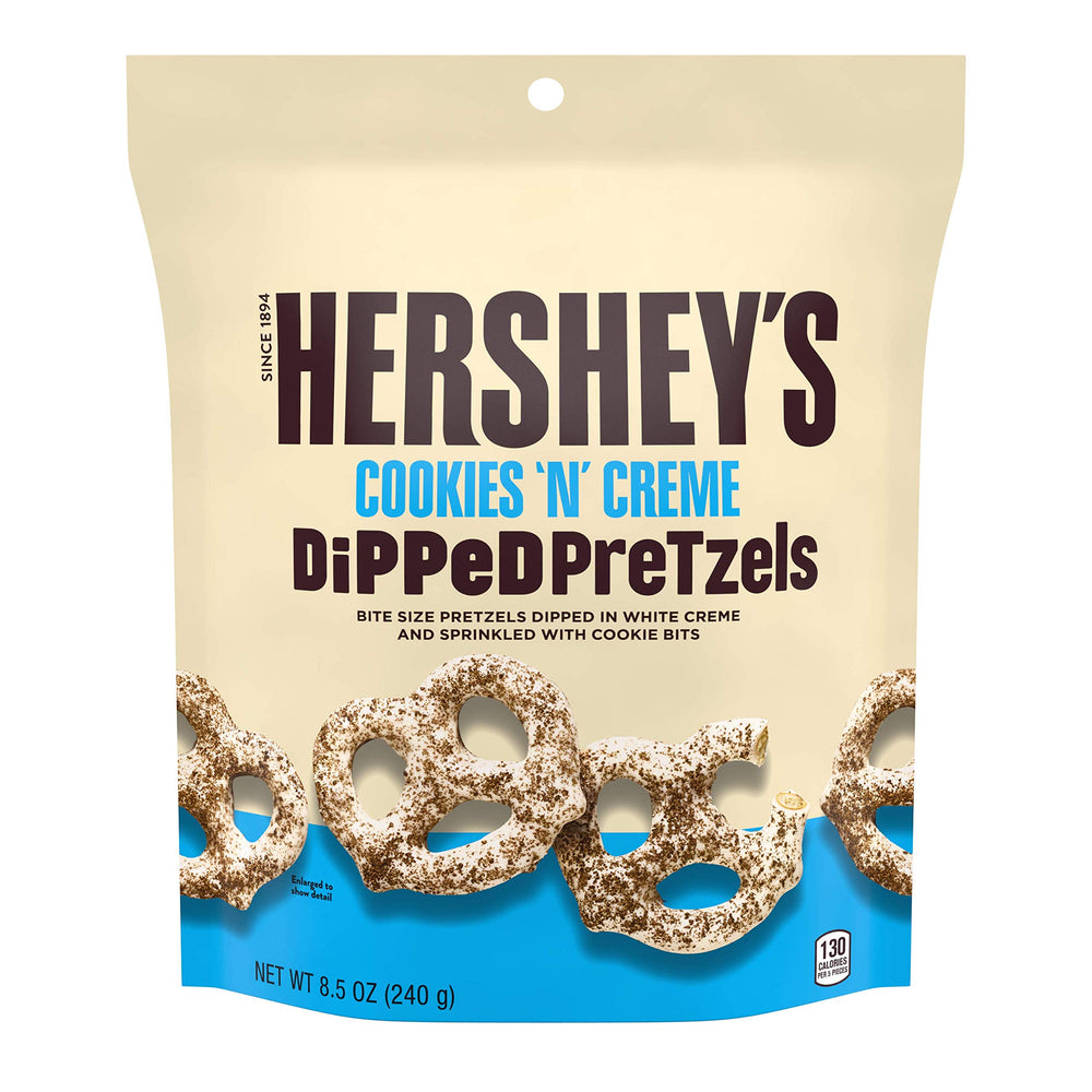 
            
                Load image into Gallery viewer, Hershey Dipped Pretzel Cookies n Creme 8.5 oz (6/carton)
            
        