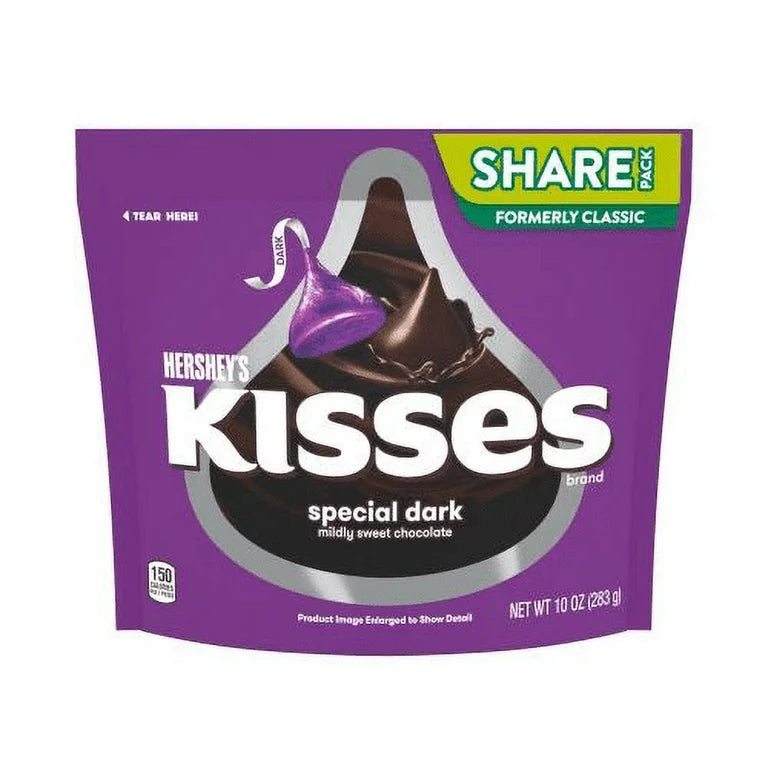 Hersheys Dark Chocolate Kisses 10 Oz (12/carton)