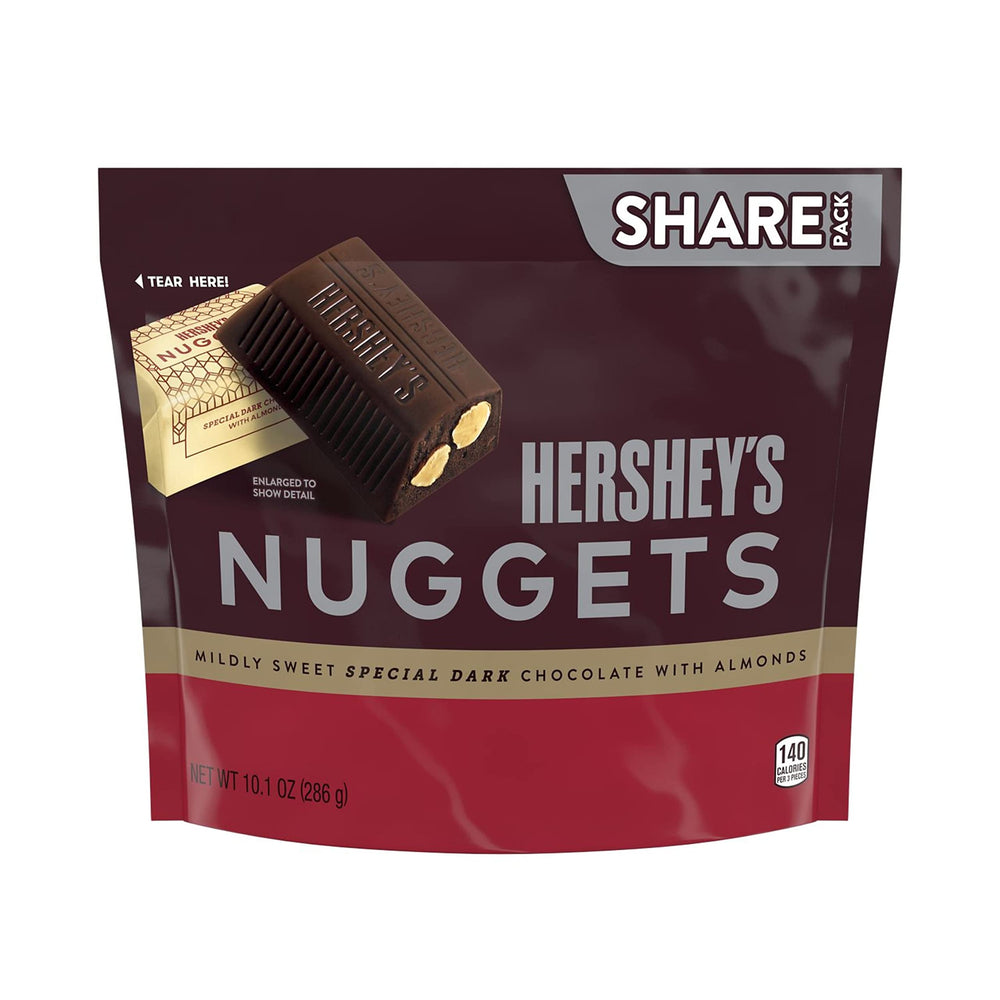 Hershey's - Nuggets Dark Chocolate with Almonds 10.1Oz (12/Carton)