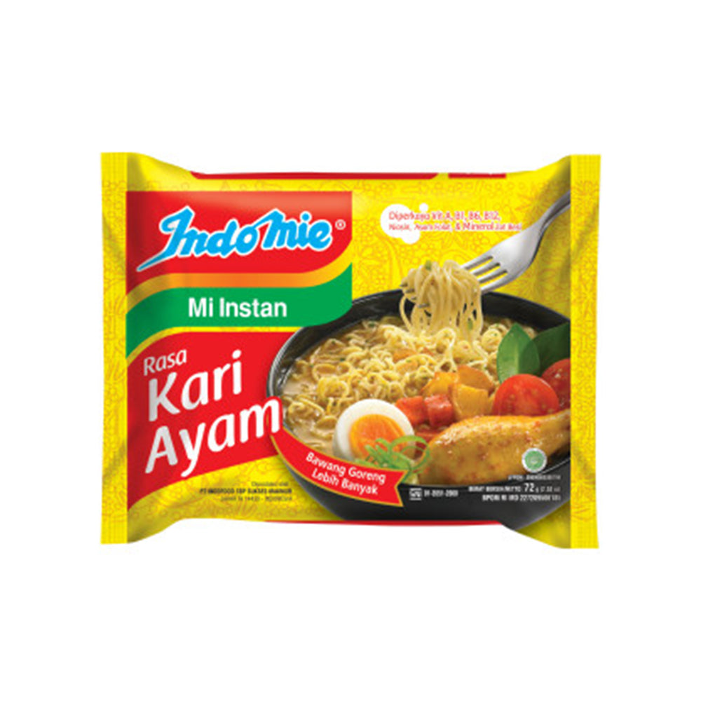 Indomie - Mie Instant Kari Ayam Pck 72Gr (40/Carton)