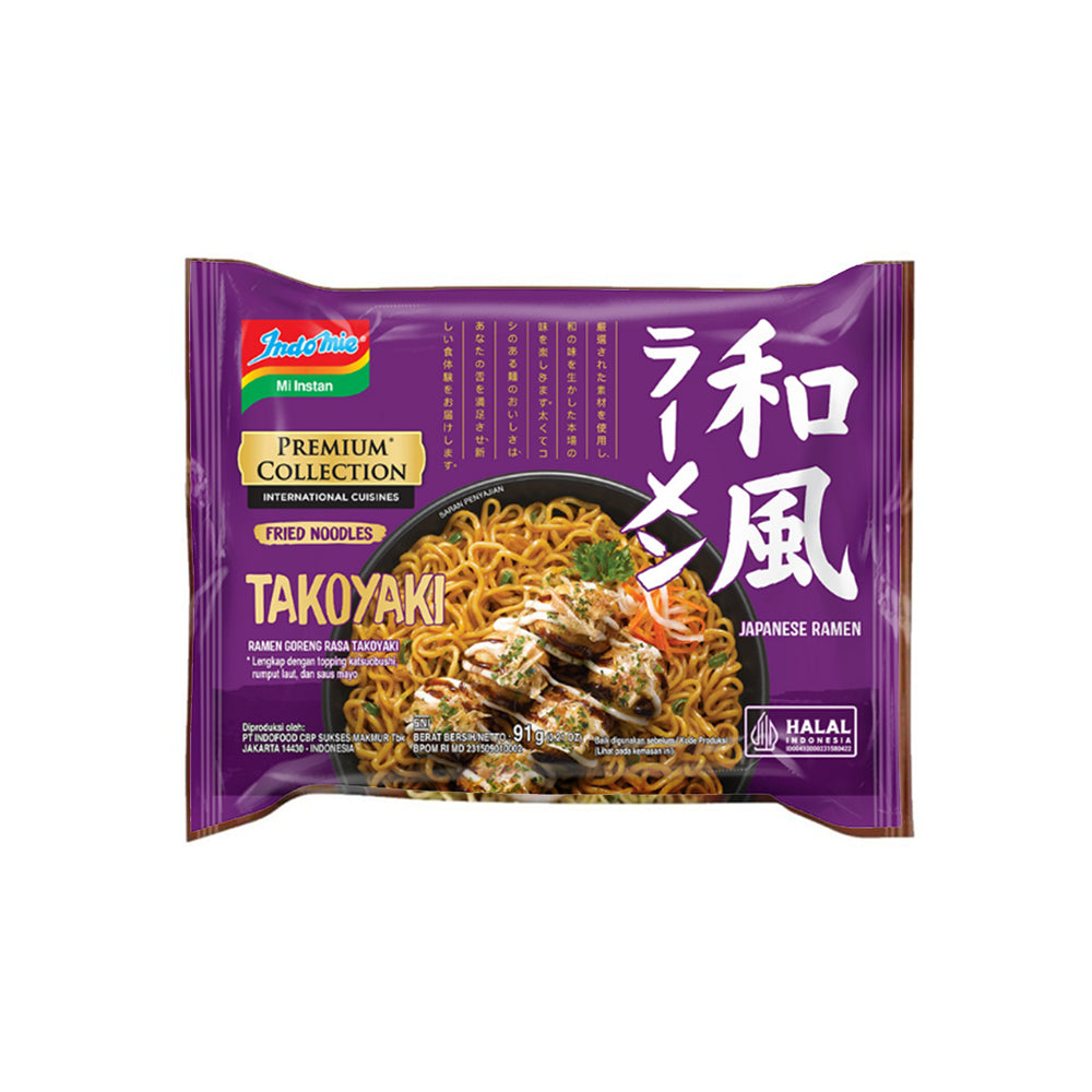 Indomie - Mie Instant Premium Japanese  Takoyaki Ramen Pck 82Gr (20/Carton)