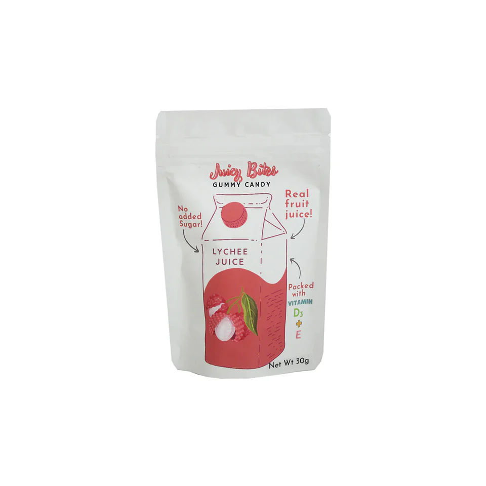 Juicy Bites - Lychee Juice Gummy 30Gr (24/Carton)