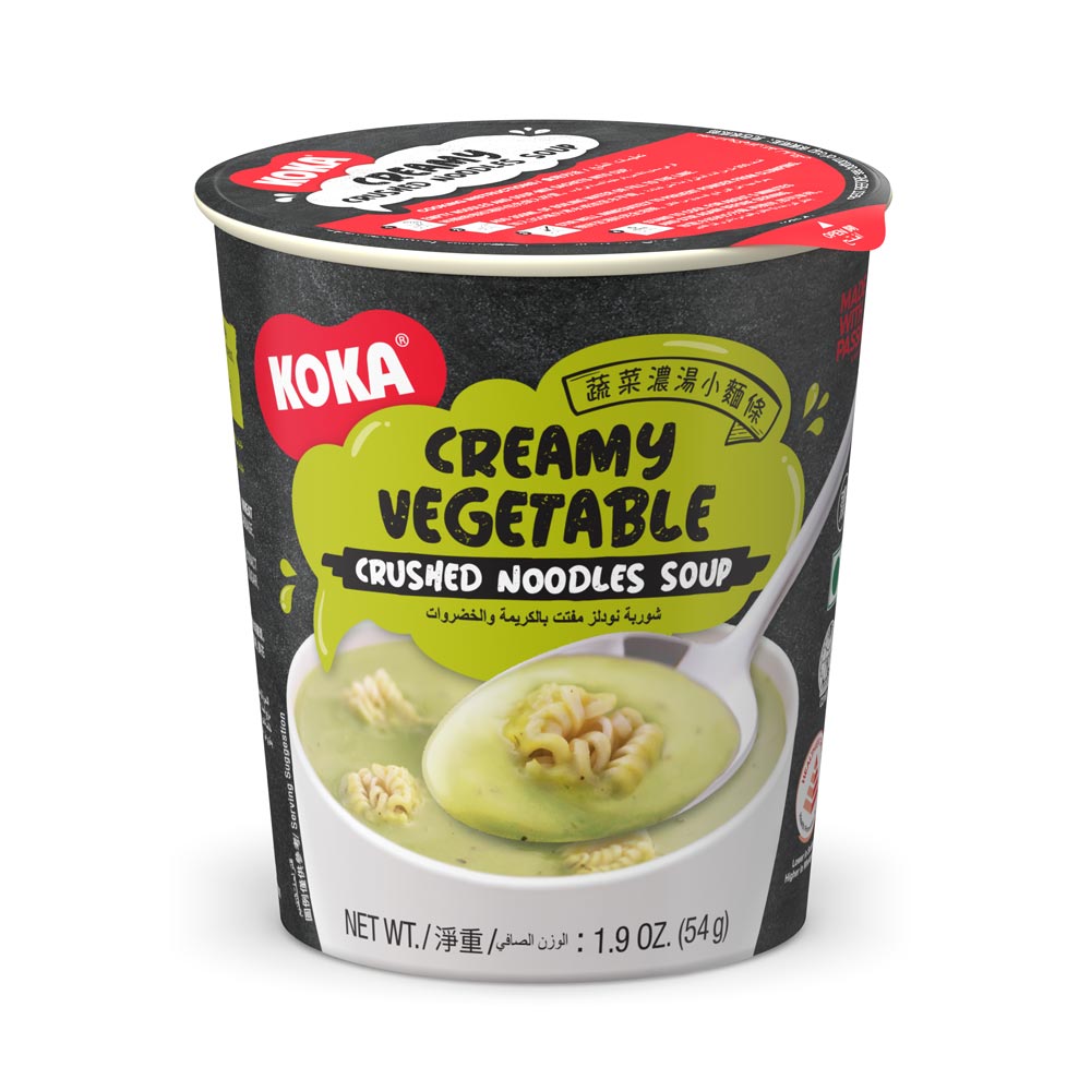 Koka Creamy Crushed Noodles Soup Cup Vegetable 54gr (12/carton)