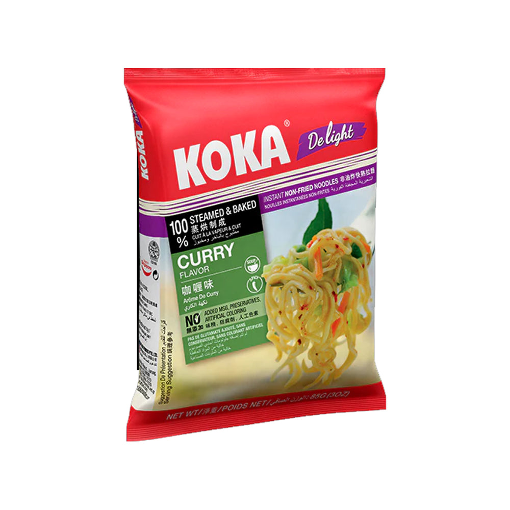 Koka Delight Pack Noodles Vegetarian Curry 85Gr (24/Carton)