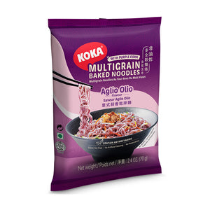 Koka - Purple Corn Multigrain Baked Pack Noodles Aglio Olio 70Gr (30/Carton)