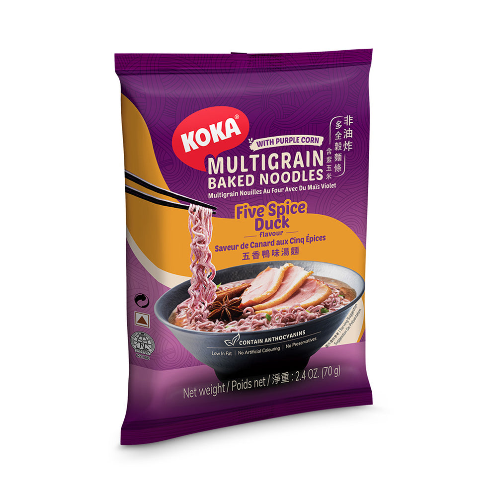 Koka Purple Corn Multigrain Baked Pack Noodles Braised Duck 70Gr (30/Carton)