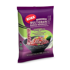 Koka - Purple Corn Multigrain Baked Pack Noodles Chili & Lime 70Gr (30/Carton)