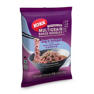 Koka - Purple Corn Multigrain Baked Pack Noodles Soy & Vinegar 70Gr (30/Carton)