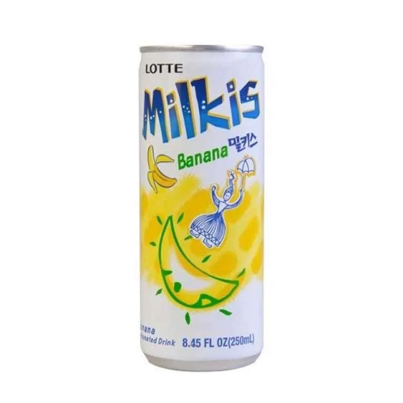 Lotte - Milkis Banana Can 250Ml (30/Carton)