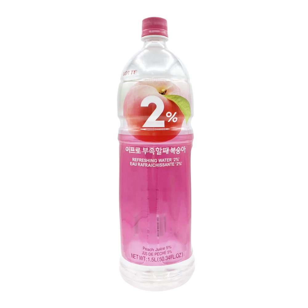 Lotte - Refreshing Water 2 % Peach Flavour 350Ml (20/Carton)