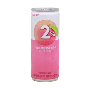 Lotte - Refreshing Water 2 % Peach Flavour Can 240Ml (30/Carton)