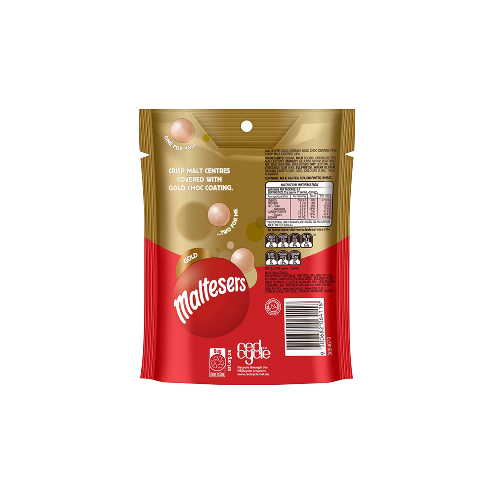 
            
                Load image into Gallery viewer, Maltesers - Gold Pouch (130g) - Front
            
        