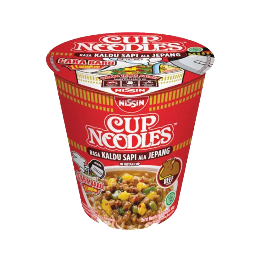 Nissin - Cup Noodle Kaldu Sapi Ala Jepang 66Gr (12/Carton)