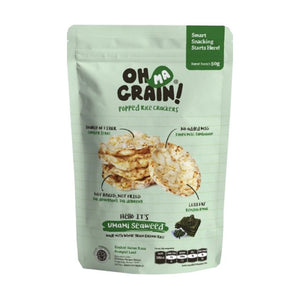 Oh Ma Grain! - Popped Rice Crackers Seaweed 50Gr (24/Carton)