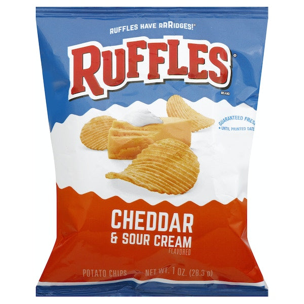 Ruffles Sour Cream & Cheddar 6.5 oz (15/carton)