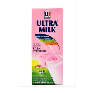 Ultra Susu Uht Steril Slim Strawberry Tpk 250Ml (24/Carton)