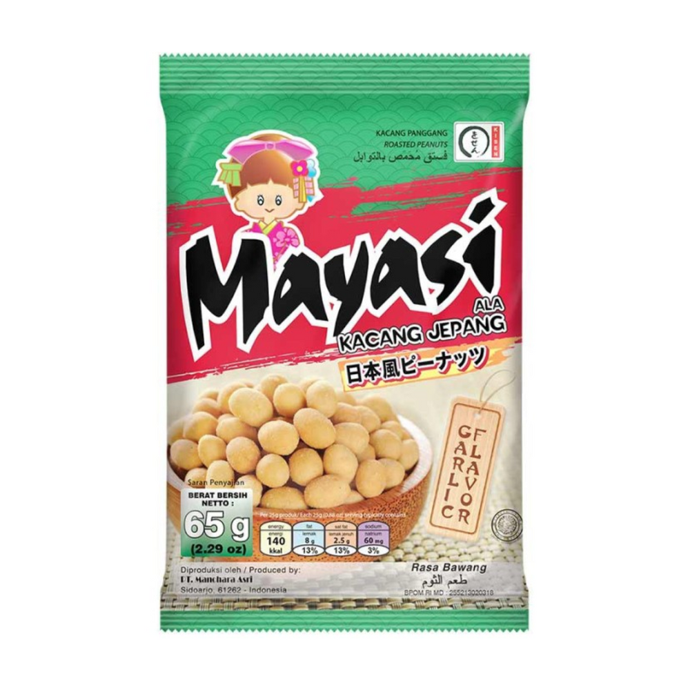 Mayasi - Kacang Jepang Bawang 65Gr (40/Carton)