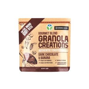 Hundred Seed Granola Creations Dark Chocolate And Banana, Gourmet Blend 60gr (20/carton)