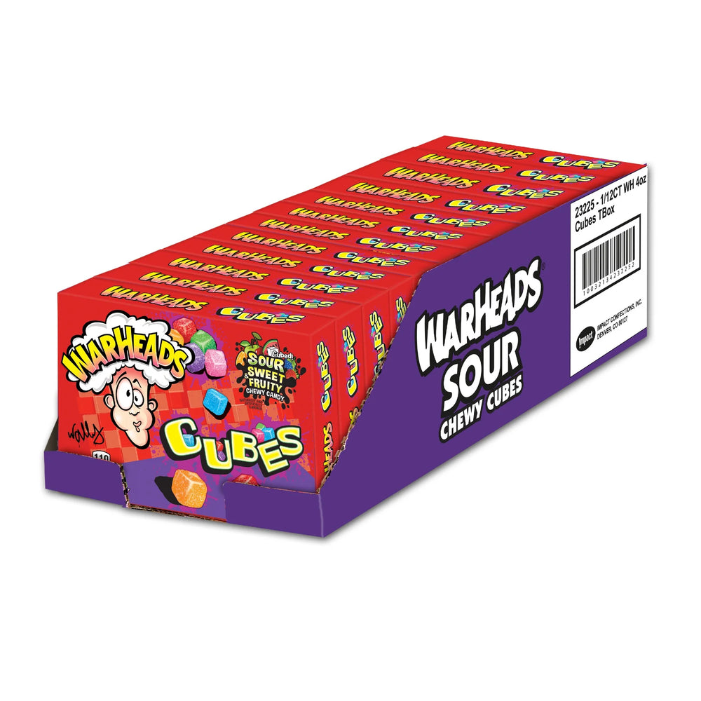 Warheads - Sour Chewy Cubes Box 4Oz (12/carton)