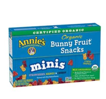 Annie'S Organic Bunny Fruit Snacks 115 Gr (10/Ctn)