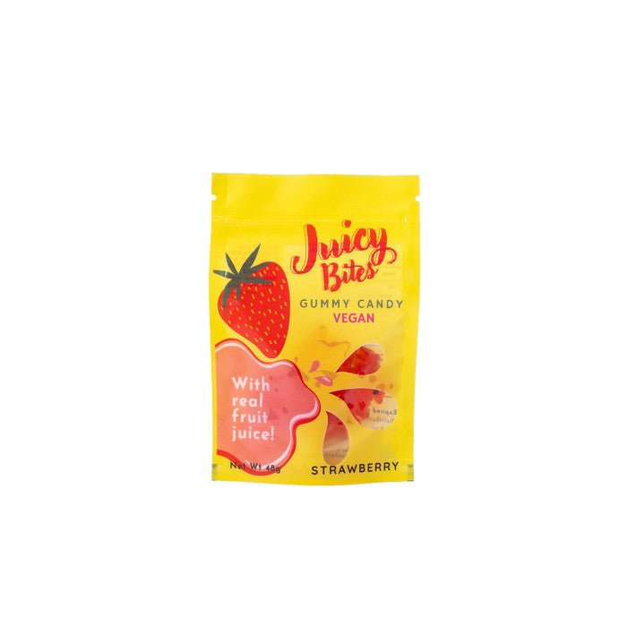 Juicy Bites - Vegan Strawberry Gummy 48Gr (24/Carton)