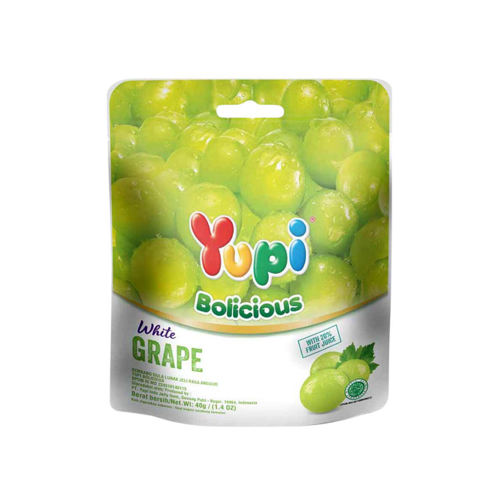 Yupi - Bolicious White Grape 40Gr (36/Carton)