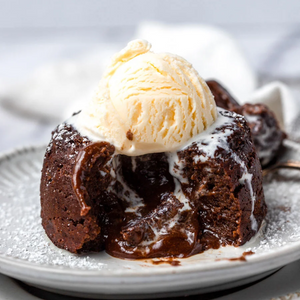 CHOCO LAVA CAKE WITH ICE CREAM