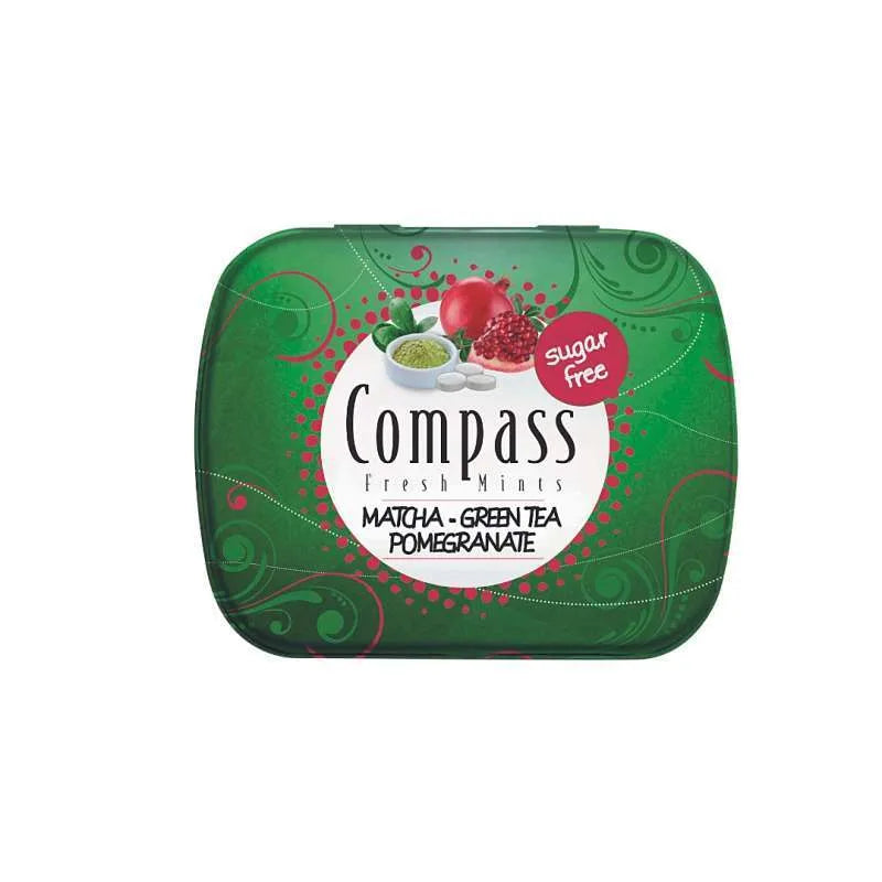 Compass Fresh Mint Matcha Green Tea Pomegranate 14 Gr (24/Carton)