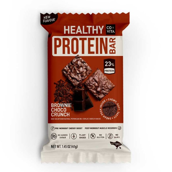 Covita Healthy Protein Bar Brownie Choco Crunch 40 Gr (10/Carton)