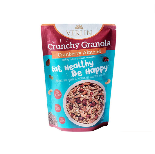 
            
                Load image into Gallery viewer, Verlin Crunchy Granola Cranberry Almond 200Gr (12/Carton)
            
        