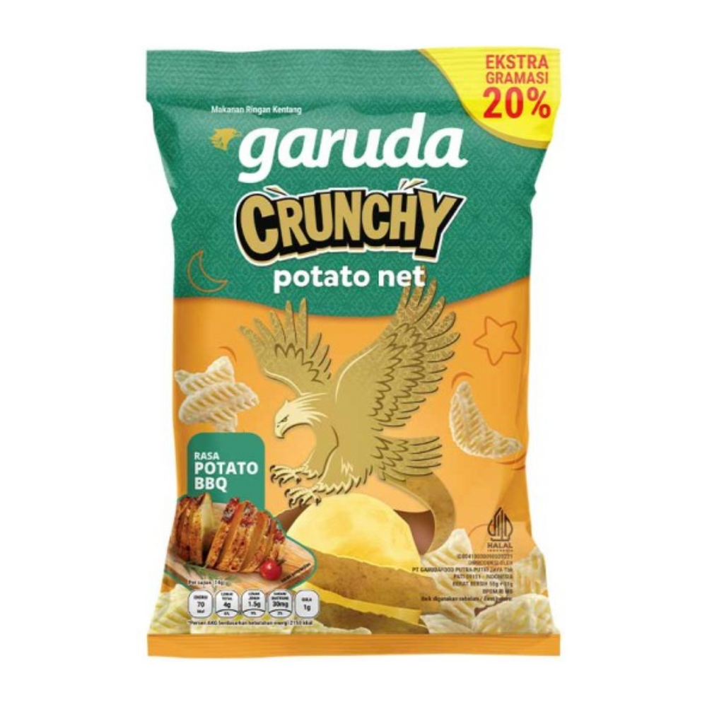 Garuda - Snack Potato Crunchy Net Bbq 55Gr (30/Carton)