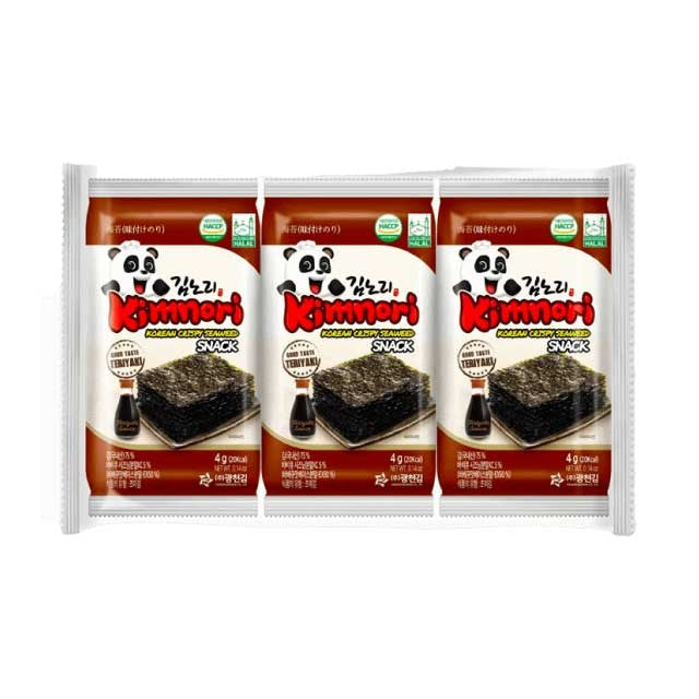 Kinnori - Seasoned Seaweed (Original) 3X4Gr (24/Carton)