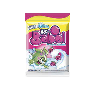 Big Babol Candy Bubble Gum Krim Strawberry Pck 140Gr (16/Ctn)