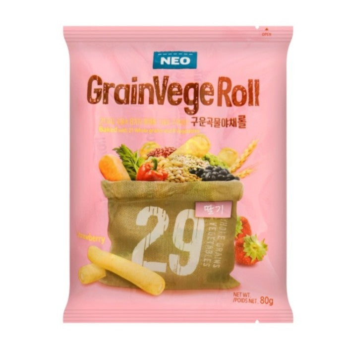 Neo - Grainvege Roll Strawberry 80Gr (30/Carton)