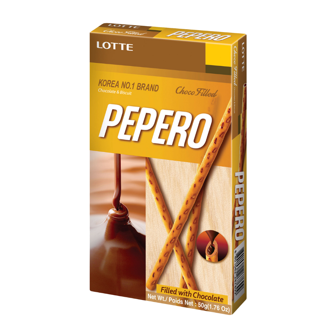 Pepero Matca Lotte - Pepero Choco Filled 50Gr (40/Carton) – Tasty Snack Indonesia