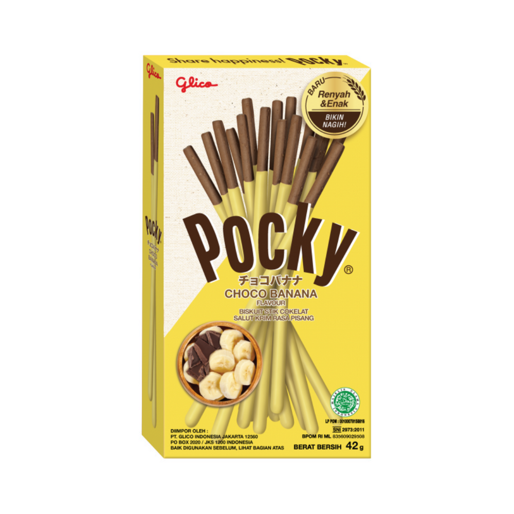 Glico - Biscuit Pocky Choco Banana 42Gr (10/Carton)