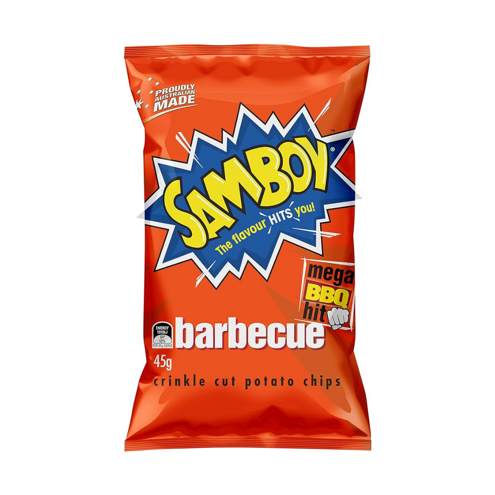 Samboy - Barbeque Crinckle Cut Potato Chips 45Gr (18/Carton)