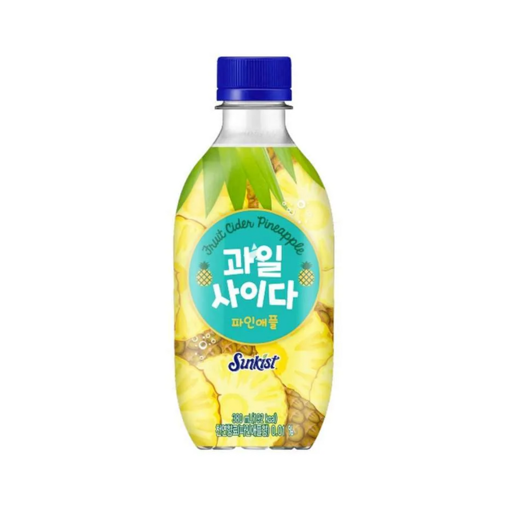 Sunkist Fruit Soda Pineapple 380Ml (24/Carton)